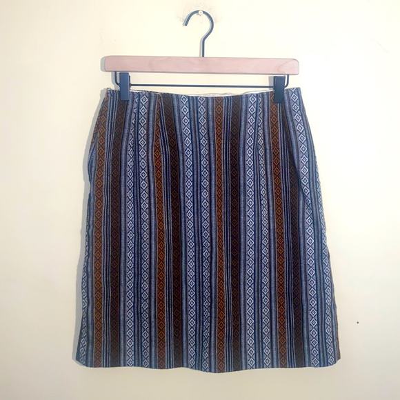 VNTG 70s mod handmade patterned skirt - Picture 1 of 3